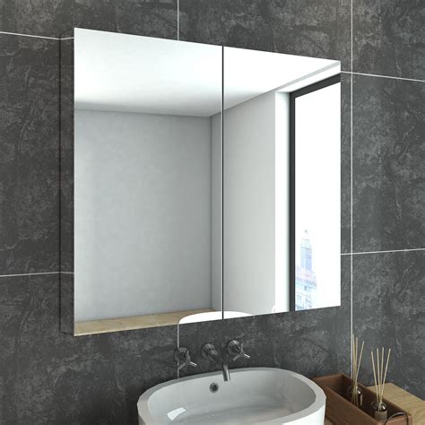 steel wall cabinet mirror|wall mounted mirrored storage cabinet.